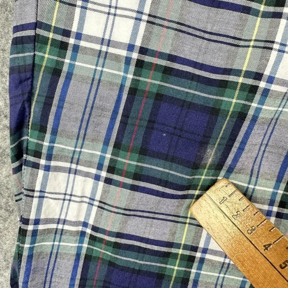 Polo Ralph Lauren Shorts Mens 40 Blue Plaid Preppy Athletic Golf Cotton Chinos*